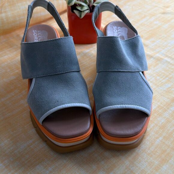 Sorel Joanie III Slingback Wedge Shoes sz 7 - Picture 2 of 9